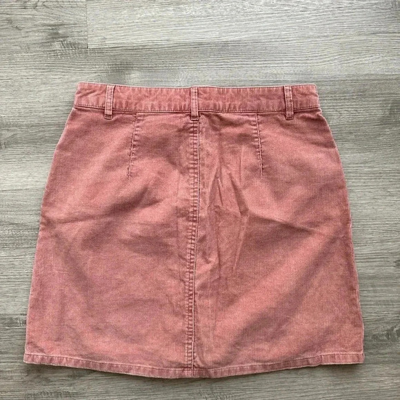 Roxy beautiful button down corduroy mini skirt Sz L - Picture 2 of 5